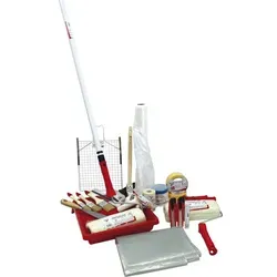 26-Teiliges Vasalat Maler-Set mit Teleskopstange für Hand- und Heimwerker - Umfassendes Profi-Maler-Set für alle Malerarbeiten, inklusive hochwertiger Werkzeuge und Teleskopstange für müheloses Arbeiten in hohen Bereichen.