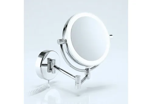 Libaro Kosmetikspiegel MODENA mit LED-Beleuchtung - Schminkspiegel mit 3-fach & 7-fach Vergrößerung, 360° drehbar und dimmbar – ideal für präzise Make-up-Anwendungen und ein stilvolles Badezimmerambiente.