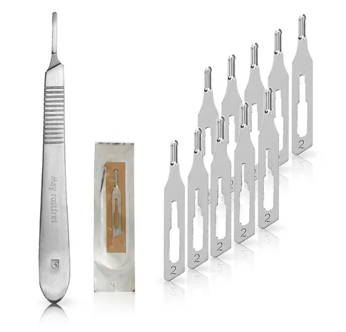May Fußraspel Set 10 x Hohlmeißelklingen - Figur 2 - einzeln steril verpackt + 1 x