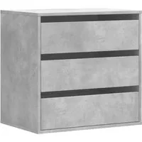 vidaXL Kommode mit 3 Schubladen - Kommode & Sideboard in Betongrau, bietet reichlich Stauraum und ist aus langlebigem Holzwerkstoff für hohe Stabilität und einfache Reinigung.