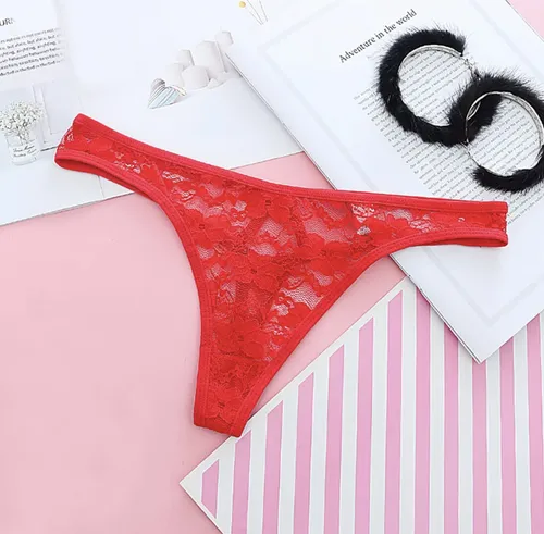 3x Damen Tanga String Tanga Slip Stretch Unterwäsche S Rot von Shi shang