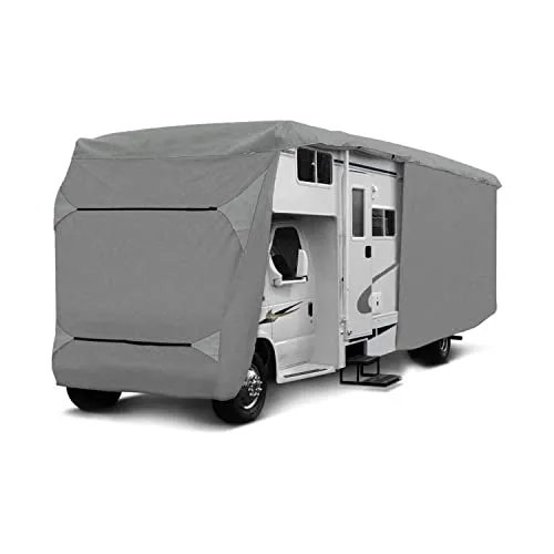 TRAVORA Wohnmobil Schutzhülle XL - Wetterfeste Wohnmobilabdeckung, optimaler Schutz vor Staub und Nässe, 4-lagiges Textilgewebe für maximale Haltbarkeit und Atmungsaktivität.