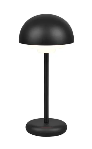 Reality Leuchten LED-Akku-Tischleuchte 1flg - Elliot 2W LED-Tischleuchte, spritzwassergeschützt (IP44), ideal für Innen- und Außenbereiche, mit USB-C-Ladefunktion und 4-fach Touchsensor für dimmbare Helligkeit.