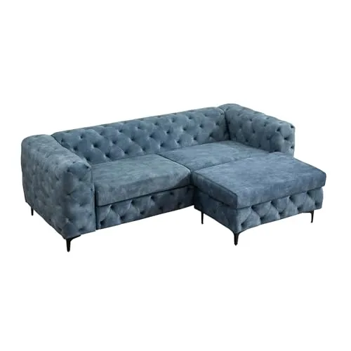 Riess Ambiente Chesterfield Sofa MODERN BAROCK in petrol von Riess-Ambiente