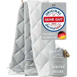 Welldora OPTICLIMA Allergiker Bettdecke 155x220 Winter – Ultra warme Wendedecke - Bettdecken mit innovativer Klimatechnologie für gesunden, erholsamen Schlaf. Fachärztlich geprüft, ideal für Allergiker und aus 100% recycelten Materialien.