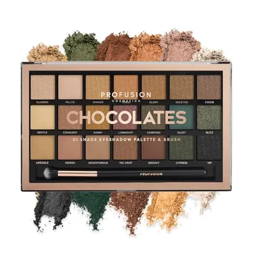 Profusion Cosmetics Lidschatten-Palette mit 21 Lidschatten