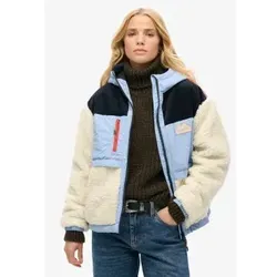 Superdry Damen Kapuzen-Fleecejacke Urban Creme 40 von Superdry