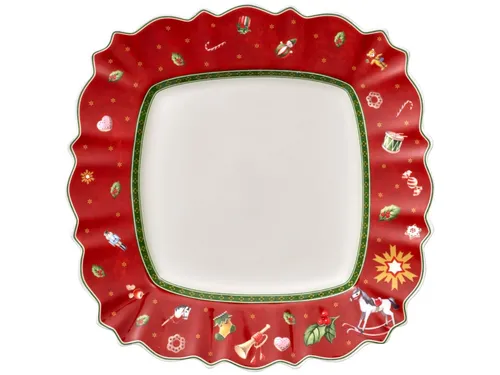 Villeroy & Boch Toys Delight Speiseteller eckig rot 28 cm in rot von Villeroy & Boch