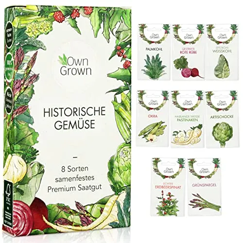 Produktbild Gemüsesamen Alte Sorten – 8 Sorten Saatgut für Garten und Balkon