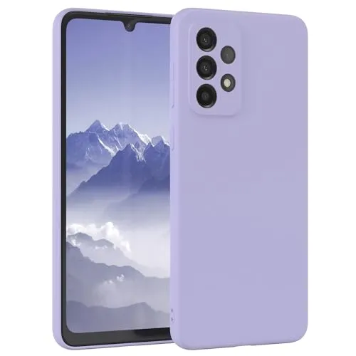 EAZY CASE - Silikonhülle für Galaxy A33 5G Hülle Silikon Case Lila weich stoßfeste Handyhülle Schutzhülle mit Kameraschutz Dünn Premium Schutz Cover TPU Phone Bumper in Pastell Lavendel Blau Matt