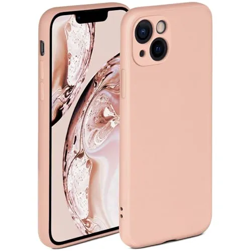 ONEFLOW Soft Case für iPhone 13 mini Hülle aus Silikon mit Kameraschutz, Silikonhülle mit erhöhtem Schutz fürs Display, Backcover Schutzhülle, weiche Handyhülle, Rosa
