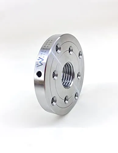 Planscheibe Ø 100mm, Aufnahme M33x3,5mm DIN800, mit Ablaufsicherungsnut ASR, 2 Lochkreise mit 8 Löcher (Stahl, Ø 100mm)