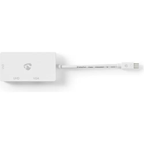 Nedis CCGB37466WT02 - Mini DisplayPort Adapter - Monitorzubehör mit Mini DisplayPort zu DVI-D, VGA und HDMI, ideal für vielseitige Anschlussmöglichkeiten an Monitoren und Projektoren.