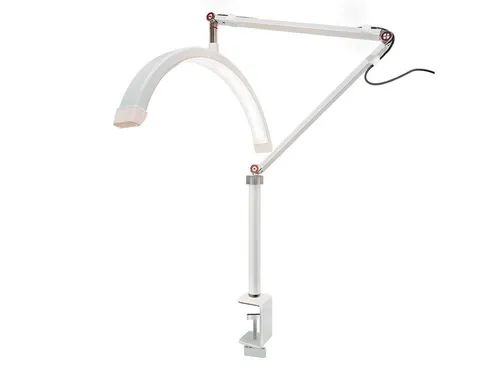 ayex UV-Reflektorlampe Faltbares Beauty Light LED - Innovative Halbmond LED-Fülllicht für Vlogging und Schönheitssalons. Mit 180 hochwertigen LEDs, einstellbarer Farbtemperatur und 10 Helligkeitsstufen für perfekte Beleuchtung. Flexibles Design mit platzsparender Halterung.