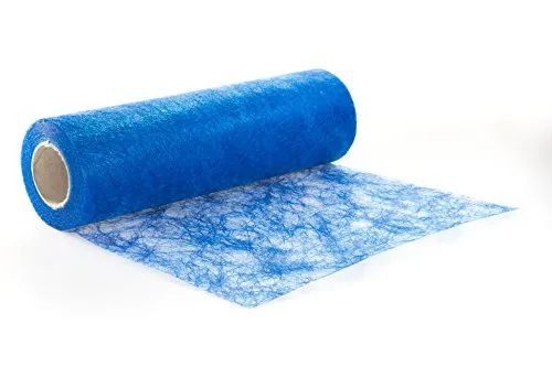 N/A 25m Sizoflor ® Original Tischband Tischläufer Tischdeko Faserseide 30cm / 300mm, Farbe:blau