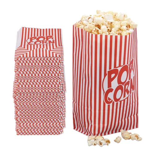 Popcorntüten Popcorn Tütchen Popcorn-Papiertüten Set Popcornbehälter 240 Stück