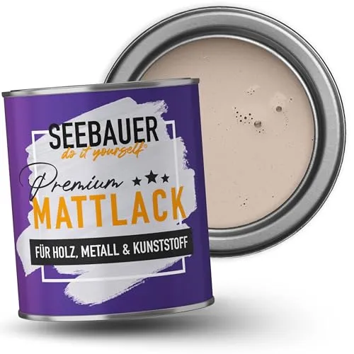 SEEBAUER DIY Mattlack Braun 750ml - Hochwertiger Hybrid-Lack für Möbel und mehr - Hochwertiger Mattlack mit Hybrid-Technologie, ideal für Holz, Metall und Kunststoff. Extrem robust, schnelltrocknend und geruchsarm - perfekt für Innen- und Außenanwendungen.