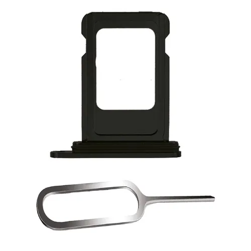 iPHONE 15 PRO / MAX SIM KARTEN HALTER TRAY ADAPTER FACH STECKER SLOT PIN SCHWARZ