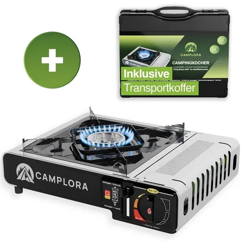 Camplora Campingkocher mit Piezozündung ohne MFS1-a Gaskartuschen 227g, Gaskoche
