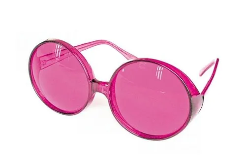 Produktbild 70er Jahre Schlagerbrille Hippiebrille pink XL Gläser Schlager Outfit Zubehör