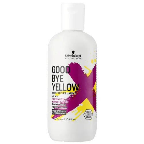 Schwarzkopf Anti Gelbstich Shampoo 300ml - Damen Shampoo für coloriertes Haar mit Bonding Technologie PLEX, neutralisiert Gelbstich, silikonfrei, vegan und ohne Tierversuche.