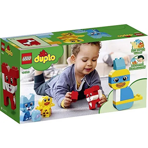 LEGO 10858 DUPLO My First Meine ersten Tiere - Farben lernen, ideal für Kleinkinder von 1-3 Jahren, fördert Baufertigkeiten und Farbenverständnis