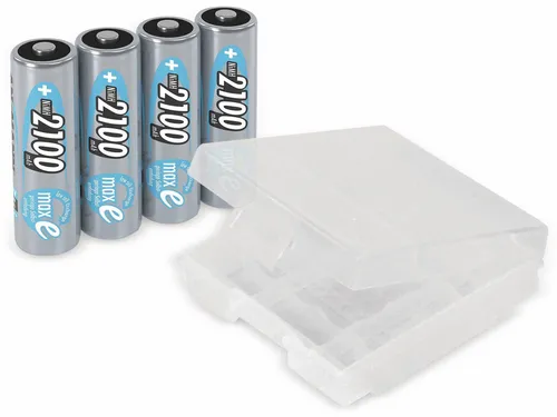 ANSMANN AG Akku AA 2100mAh Mignon NiMH 1,2V - 1000x wiederaufladbar, umweltfreundlich und leistungsstark im 4er Set