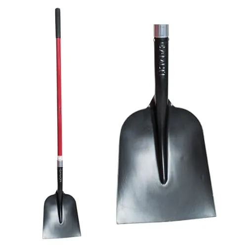 Gambit Tools Holsteiner Schaufel, 152 cm Fiberglasstiel, D-Griff, Schwarz und Rot, 2,3 kg für Garten, Baustelle