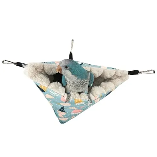Vogel Winternesthaus, Warmes Dreieckiges Vogel Hängematte, Plüsch Vogelbett-Papageien Nest für Papageien, Aras, Nymphensittiche, Wellensittiche, Sittiche, Unzertrennliche, Conures, Mönchssittiche