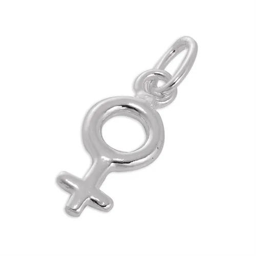 Klein 925 Sterlingsilber Weißlichkeitsymbol Charm Anhänger