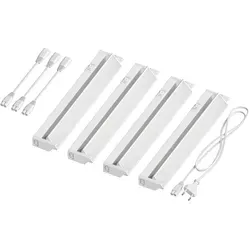 ledscom.de LED Unterbau-Leuchte LIWO 35cm, schwenkbar, je 476lm, warmweiß 4er Set
