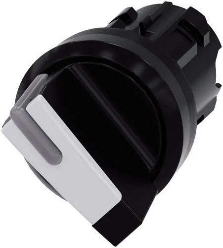 Siemens 3SU10022BC600AA0 3SU1002-2BC60-0AA0 Knebelschalter Frontring Kunststoff Schwarz, Weiß 1 x 45° 1St.