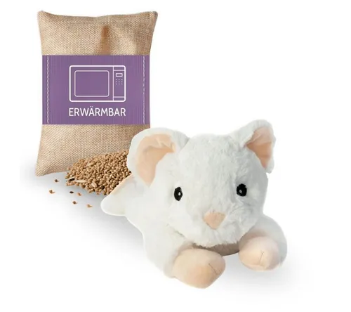 Habibi Plush Wärmekissen Maus - Kuscheliges Wärmetier - Das süße Habibi Wärmekissen in Form einer Maus bietet angenehme Wärme für kuschelige Stunden. Ideal für Kinder, einfach in der Mikrowelle oder im Backofen zu erwärmen und mit aromatischer Füllung für ein tolles Wohlfühlerlebnis.