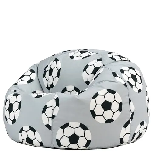 Icon Fußball Sitzsack für Kinder – Bequemer Kuschelsessel - Bequemer Sitzsack für Kinder mit lustigem Fußball-Druck, ideal zum Entspannen im Kinderzimmer oder Wohnzimmer. Strapazierfähiger, wasserabweisender Stoff sorgt für lange Freude und minimalen Pflegeaufwand.