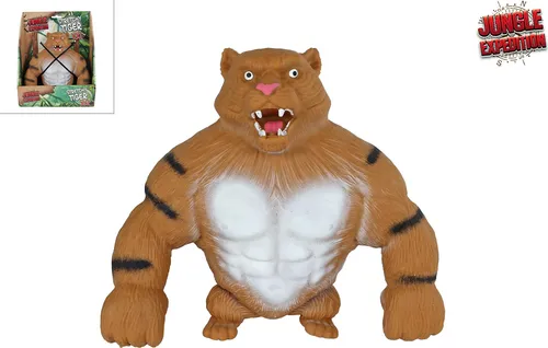 Kids Globe Jungle Expedition XXL Super Stretch Tiger (22 cm, 1,5 kg, dehnbar)
