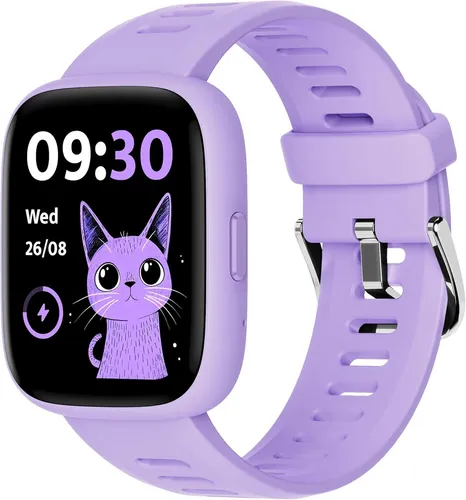BIGGERFIVE Kinder Smartwatch 1.8 Inch - Smartwatch für Kinder mit Herzfrequenz- und Schlaftracker, IP68 wasserdicht und über 80 Sportmodi für aktive Lebensweise und spielerisches Lernen.