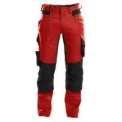 DASSY Dynax Bundhose Stretch und Kniepolstert. 200980 6674 ROT/SCHWARZ Gr. 52+ - Arbeits- & Schutzkleidung, strapazierfähige Bundhose mit Stretch und Kniepolstertaschen aus Nylon Cordura® für optimalen Komfort und Schutz bei der Arbeit.