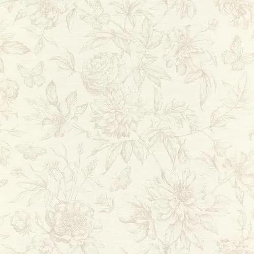 Rasch Vliestapete Peonies Weiß Blumen 793932 von Rasch