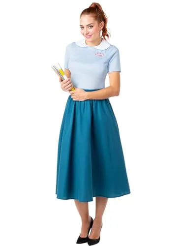 Funidelia 50er Jahre Kostüm - Grease für Damen, Größe L - Originelles 50er Jahre Kostüm für Damen, inklusive T-Shirt und Rock. Ideal für Karneval, Halloween und Kostümpartys. Genieße den Rock & Roll Stil und werde zur Hauptfigur deines Lieblingsfilms!