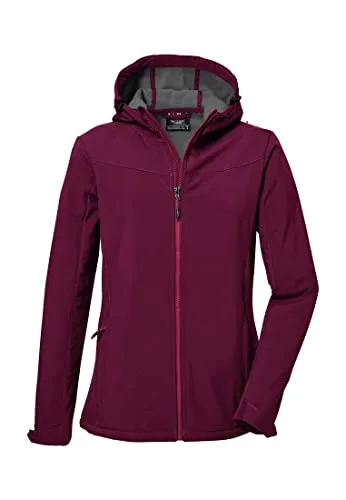 Killtec Damen Softshelljacke Softshell Jacke mit Kapuze KOS 179 WMN SFTSHLL Jckt 2 wasserabweisend, windabweisend 00424-dunkelrose 40