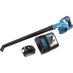 Makita DUB 186 RM1 Akku Gebläse Laubbläser 18 V - Laubgeräte, leistungsstarker 18 V Akku-Bläser mit 4,0 Ah Akku und Ladegerät, ideal für müheloses und kabelloses Arbeiten im Garten.