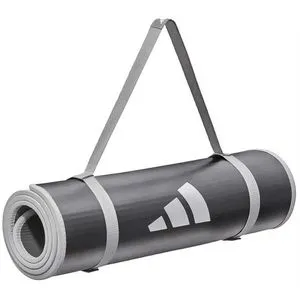 adidas Trainingsmatte 2 - Grau, Einheitsgröße - Sportmatten mit 10-mm-Dämpfung für maximalen Komfort und Gelenkschutz, ideal für alle Bodenübungen und leicht zu transportieren.