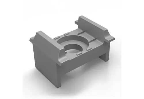 Qualinos Doppelstabmattenzaun Klemmbock für Stabmatten Pfosten mit 40mm Breite UV stabilisiert, (Vorteilspack, 10-St., Universal-Klemmbock 40mm Pfosten), Seitliche Haltensen für 40mm Pfosten & UV-stabilisiert