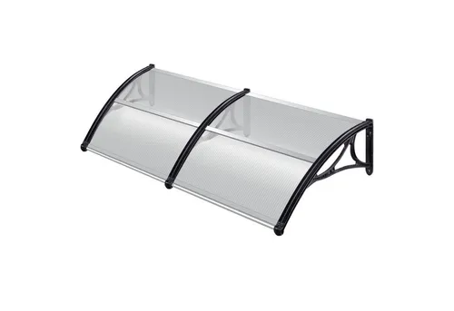 TRUTZHOLM Vordach Basic 100 x 295 cm schwarz - Elegantes Haustürdach - Außenanbau, stilvolles Design aus robustem Aluminium für optimalen Wetterschutz und Langlebigkeit.