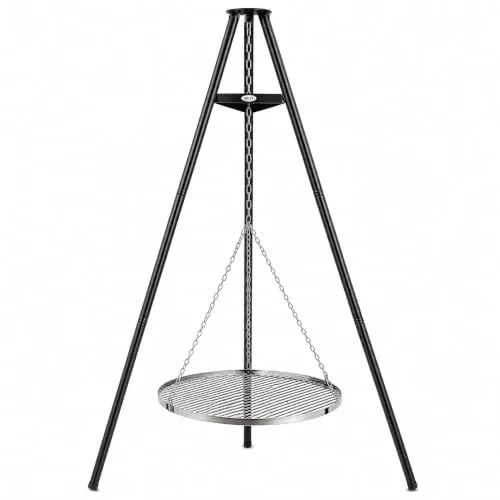 HEAT Outdoor Living Dreibein-Grill mit Grillrost Ø 65 cm – Höhenverstellbarer Schwenkgrill aus Stahl für Lagerfeuer