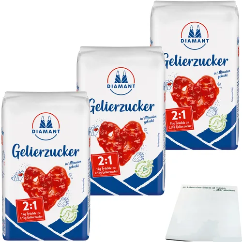 Diamant Gelierzucker 2:1 3er Pack 3x500g Packung usy Block