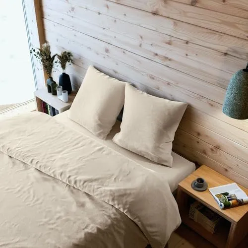 Wolkenfeld Flanell Winterbettwäsche 135x200cm & 155x220cm in beige von Wolkenfeld