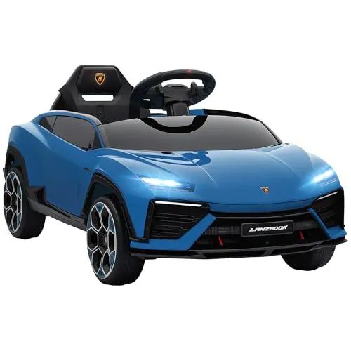 AIYAPLAY Kinder Elektroauto 12V Lamborghini - Elektrofahrzeug mit offizieller Lamborghini-Lizenz, ausgestattet mit 2,4 GHz Fernbedienung und sanftem Start für sicheres Fahren. Ideal für Kinder von 3–6 Jahren, bietet es stundenlangen Spielspaß und Multimedia-Unterhaltung.