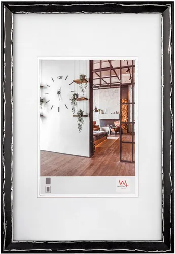 Metropolis Holzrahmen 30x40 cm schwarz-silber