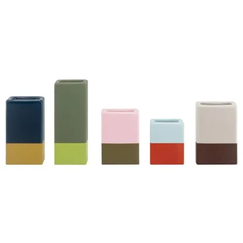 Mini-Vasen 5er-Set von Remember – Bunte Porzellan-Vasen